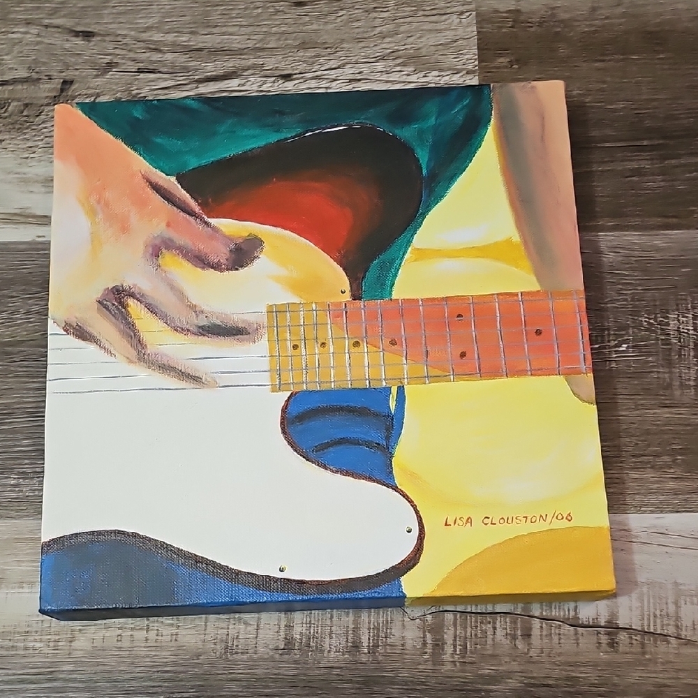Colorful Guitar Art Print